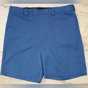 Oak Hill Comfort Blue Polyester Shorts with Belt Loops - Waist 42